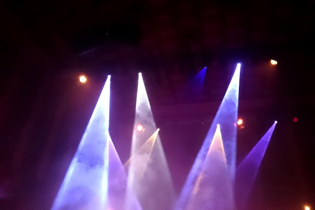 Photo close-up of illuminated stage