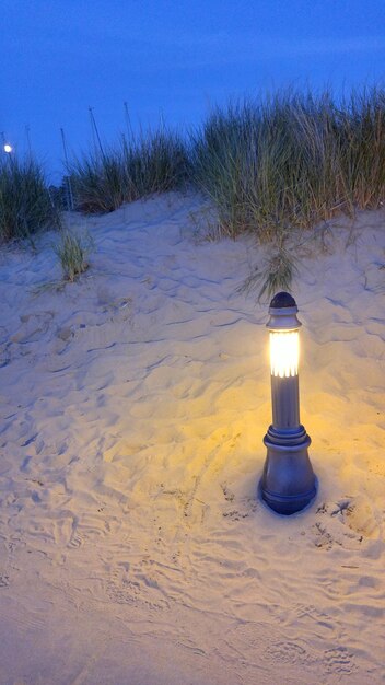 Close-up of illuminated street light