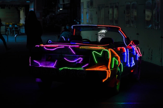 Photo close-up of illuminated street at night