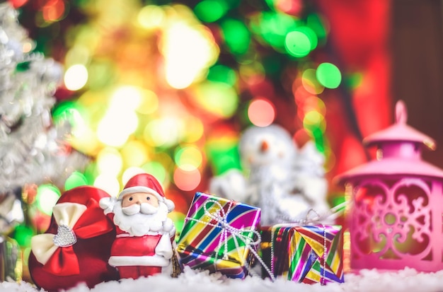 Photo close-up of illuminated toys and christmas decorations