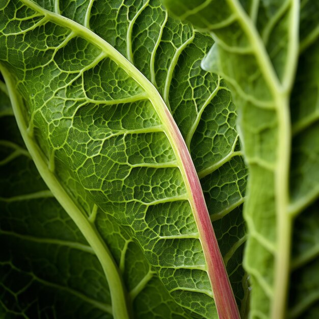 Photo close up image of carnation leaf organic contours and detailed brushwork