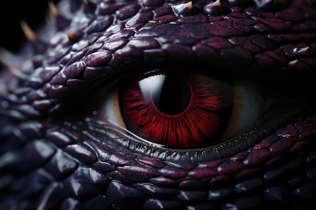 dragon eye, Red dragon eye, ultra realistic, high, Midjourney