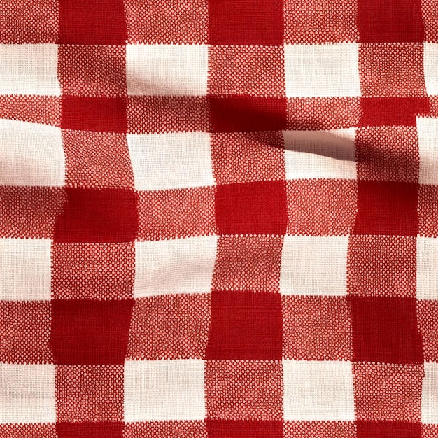 Foto un'immagine ravvicinata di tessuto di camicia gingham ricamato