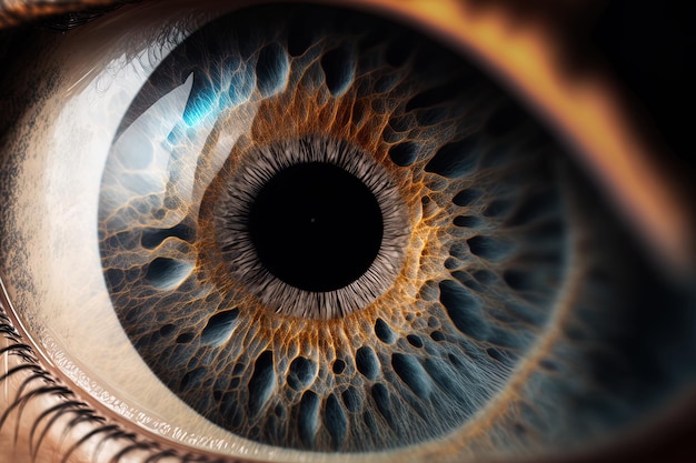 A close up image of an eye