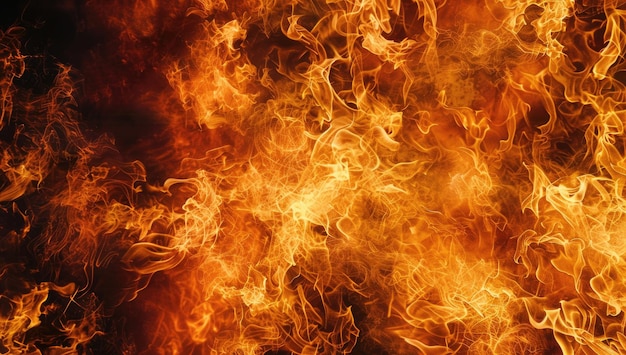 The close up image of fire