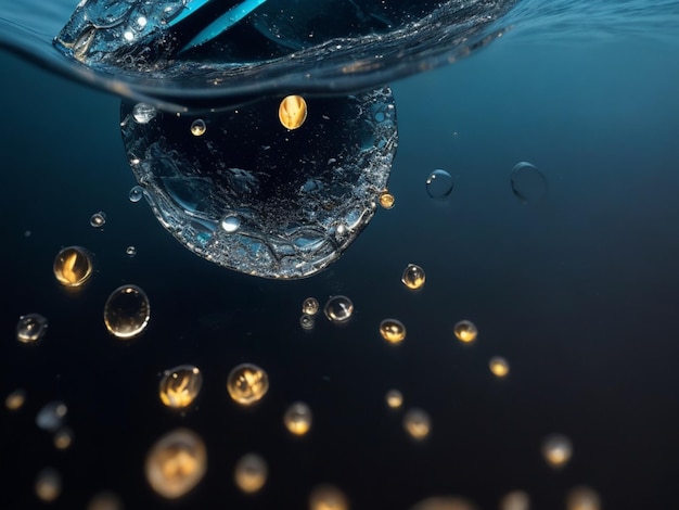 close up image of a Garbage floating in the sea