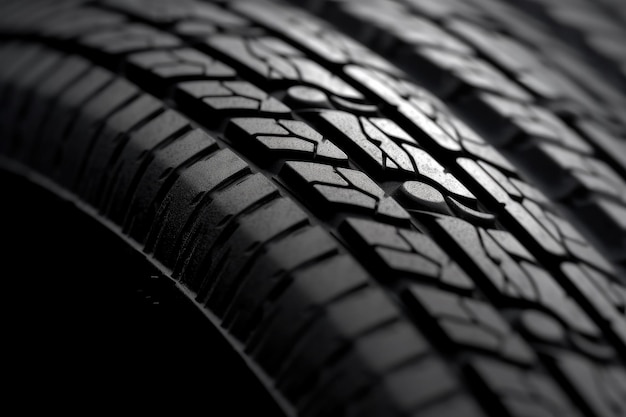 Close up image a new tire Generative AI Technology