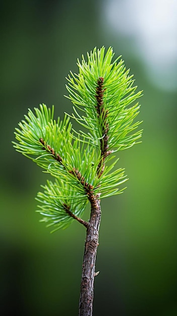 a close up image of a pine tree branch