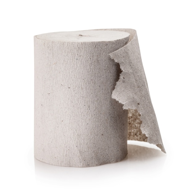 Close-up image of toilet paper isolated