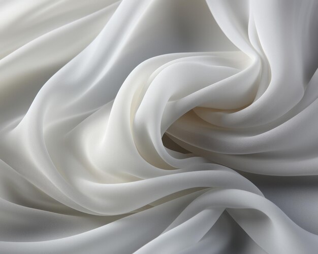 白い絹織物のクローズアップ画像