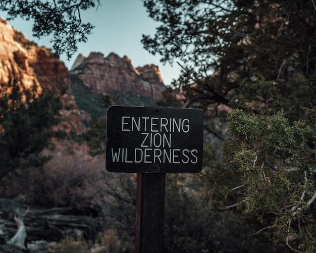 Photo close-up of information sign