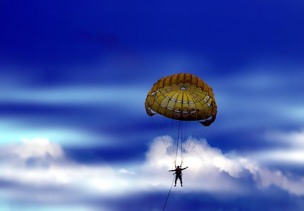 Close-up of insect against blue sky