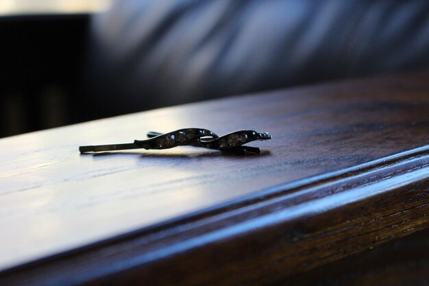 Photo close-up of insect on table