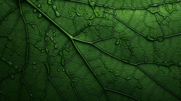 Close up of intricate leaf texture natures artistry in detail