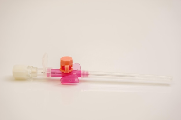 Close-up of iv drip on white background