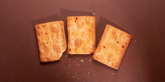 Close up of japanese rice cracker on plate