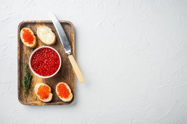 Close up on jars with delicious caviar