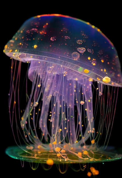 Close up of jellyfish generative ai
