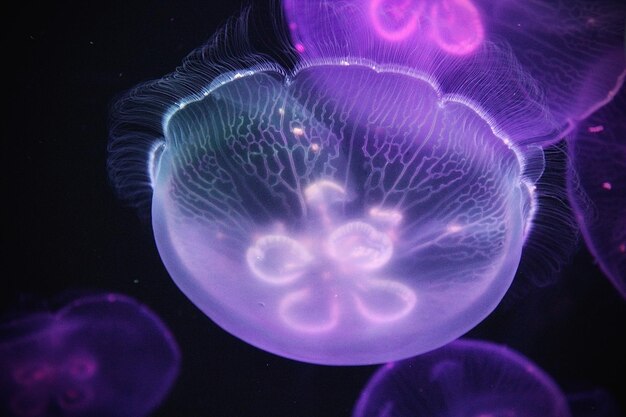 Close-up of jellyfish swimming in sea