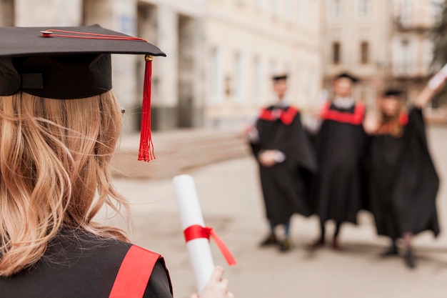 Close-up jonge studenten