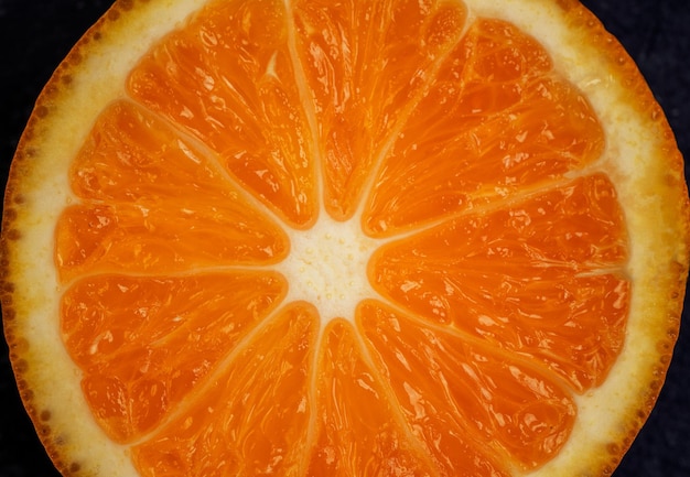 Photo close up of a juicy orange