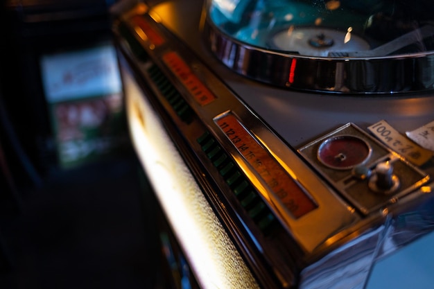 Foto close-up di un jukebox