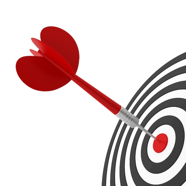 close up on just hit a dart at a target