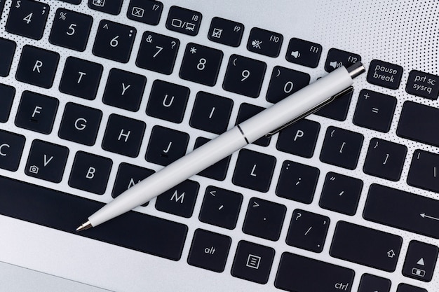 Close-up of the keyboard from the laptop