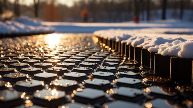 Photo a close up of a keyboard with the sun shining on it