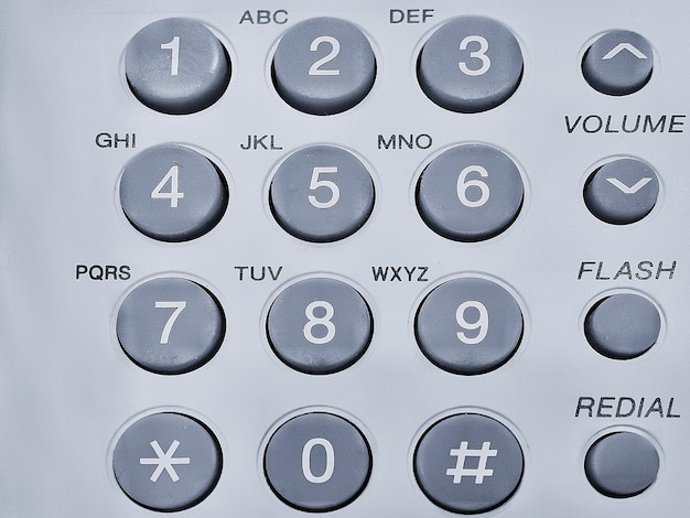 Close-up of keypad