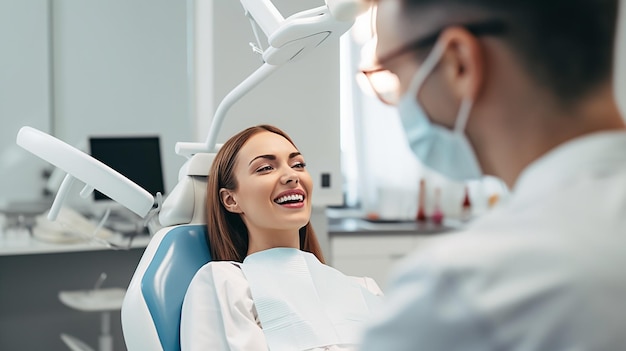 Close up to a kid getting his braces installed on his teeth by a professional dentist