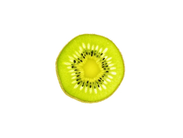 Close-up of kiwi fruit on white background