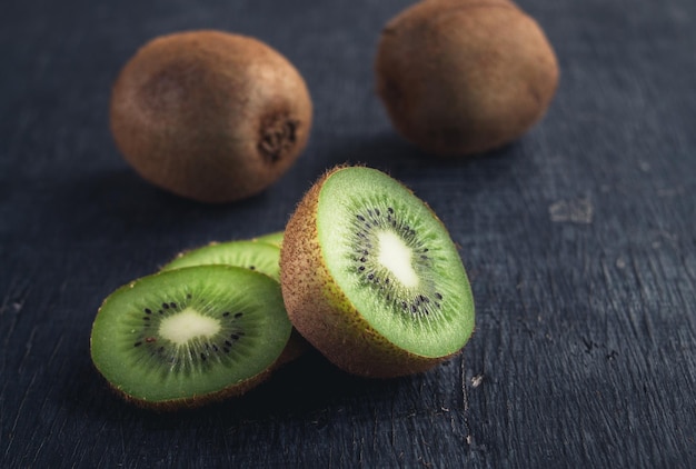 Close-up of kiwi fruits on table