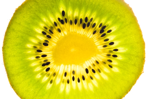 Foto primo piano della fetta del kiwi