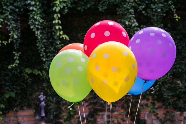 close-up kleurrijke ballon