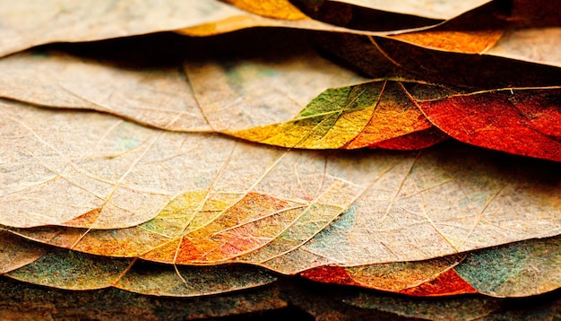 Close-up kleurrijke bladeren achtergrond