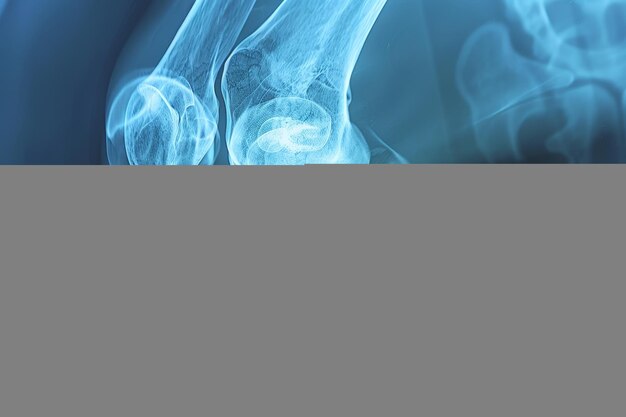 Photo a close up of a knee joint with a white haze surrounding it