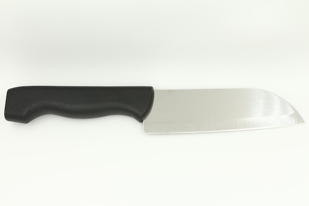 Close-up of knife against white background