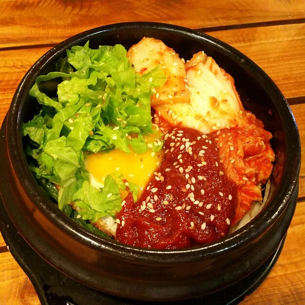 Photo close-up of korean meal