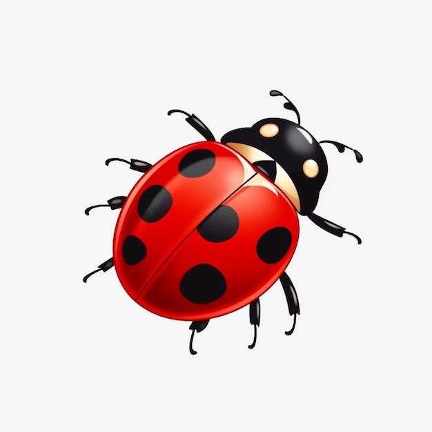 A close up of a ladybug on a white background generative ai