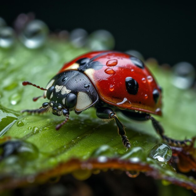 Premium AI Image close up ladybug