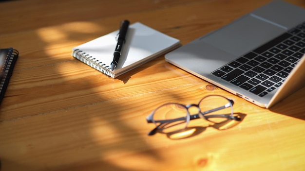 Close-up of laptop on table