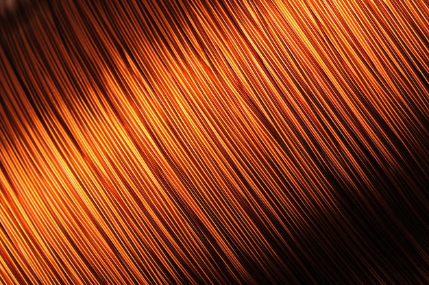 Close-up of a large coil of copper wire