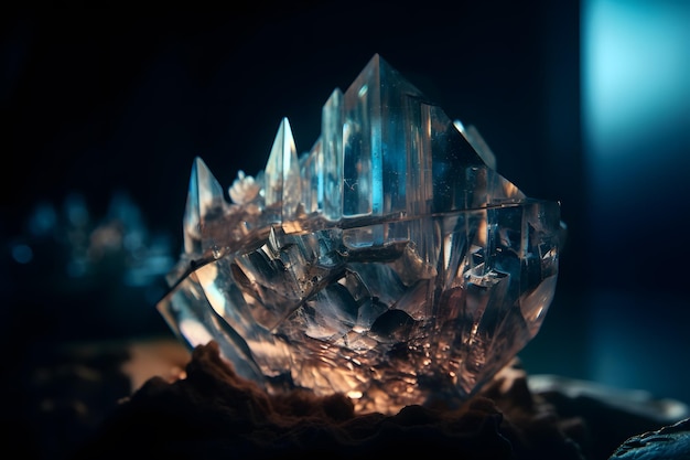 A close up of a large crystal