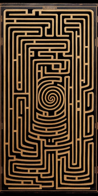 Close up di grande labirinto ai generativa