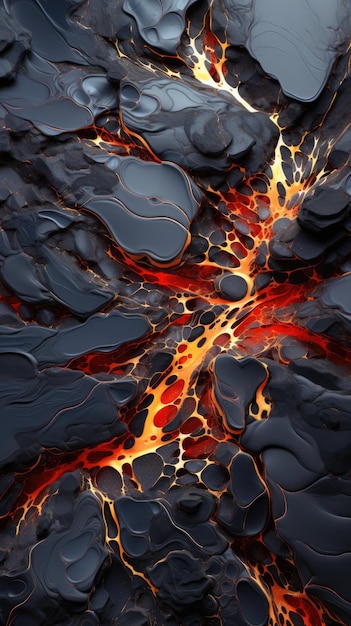 溶岩のような表面のクローズアップ デジタル画像