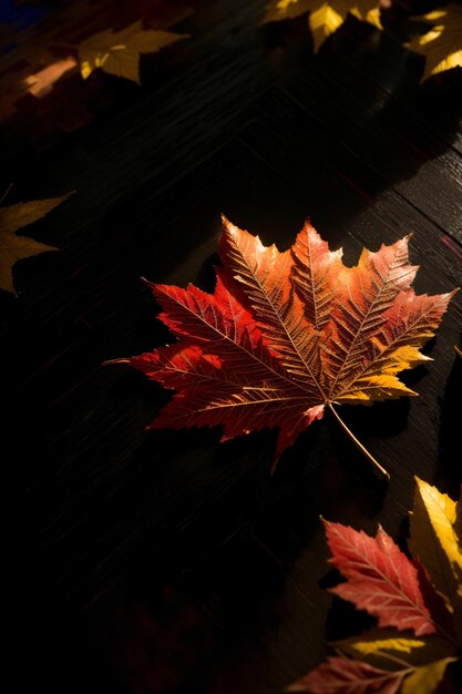 A Close Up Of A Leaf On A Table