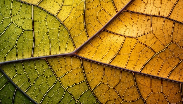 close up of leaf veins