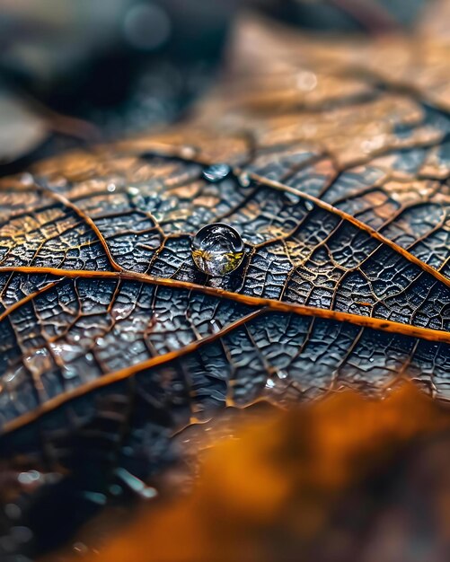 a close up of a leafs brown and yellow leaves