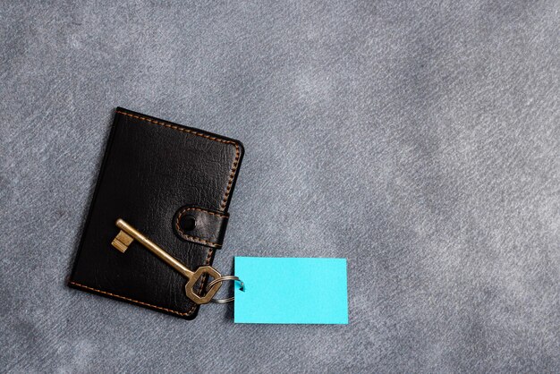 Photo close-up of leather over black background